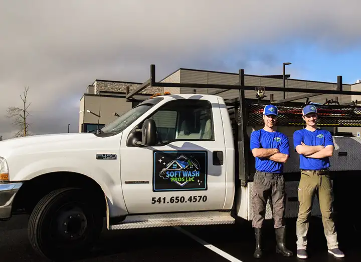 Soft Wash Pros service truck with equipment