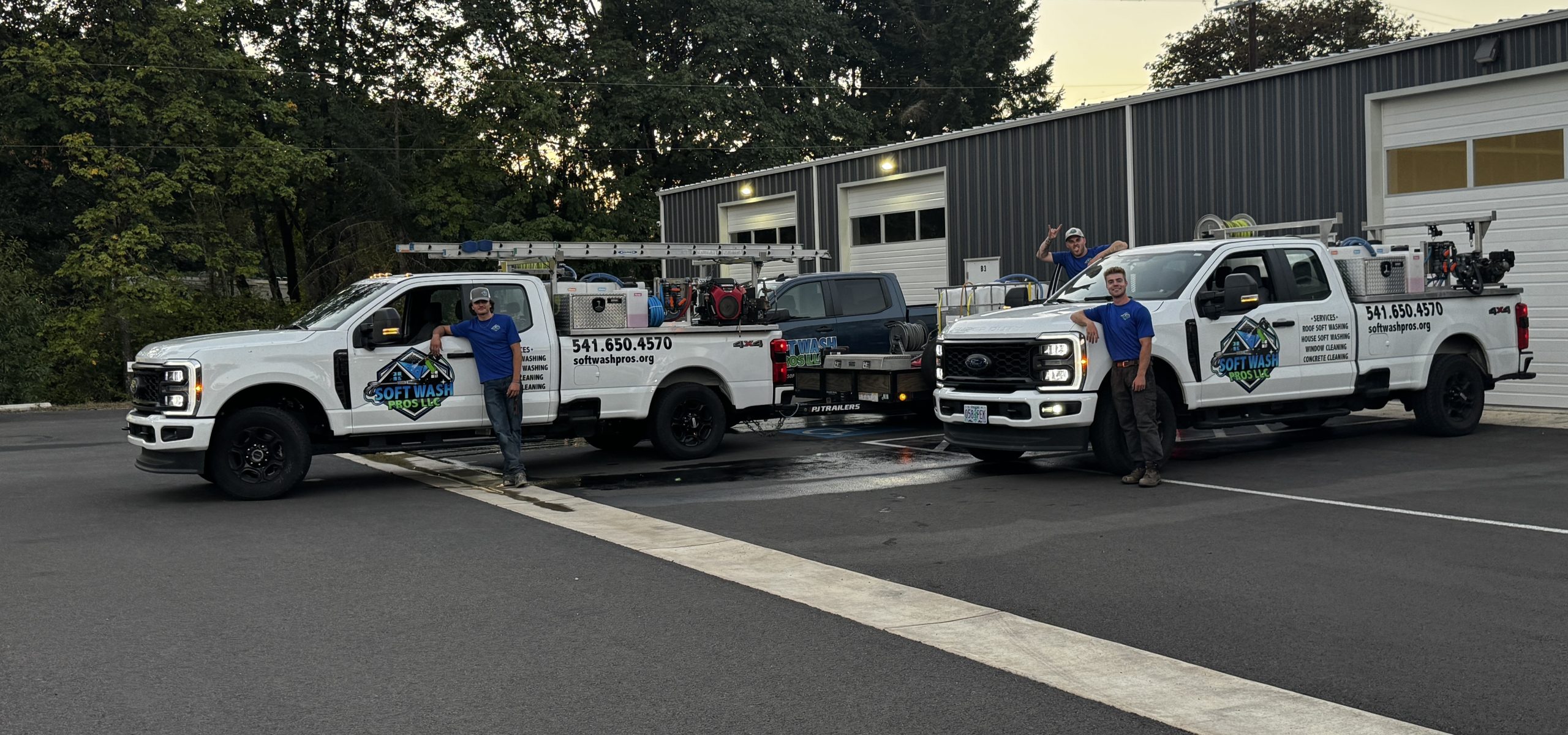 Soft Wash Pros team in action